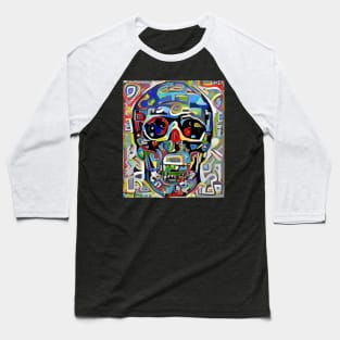 Graffiti Skull Baseball T-Shirt